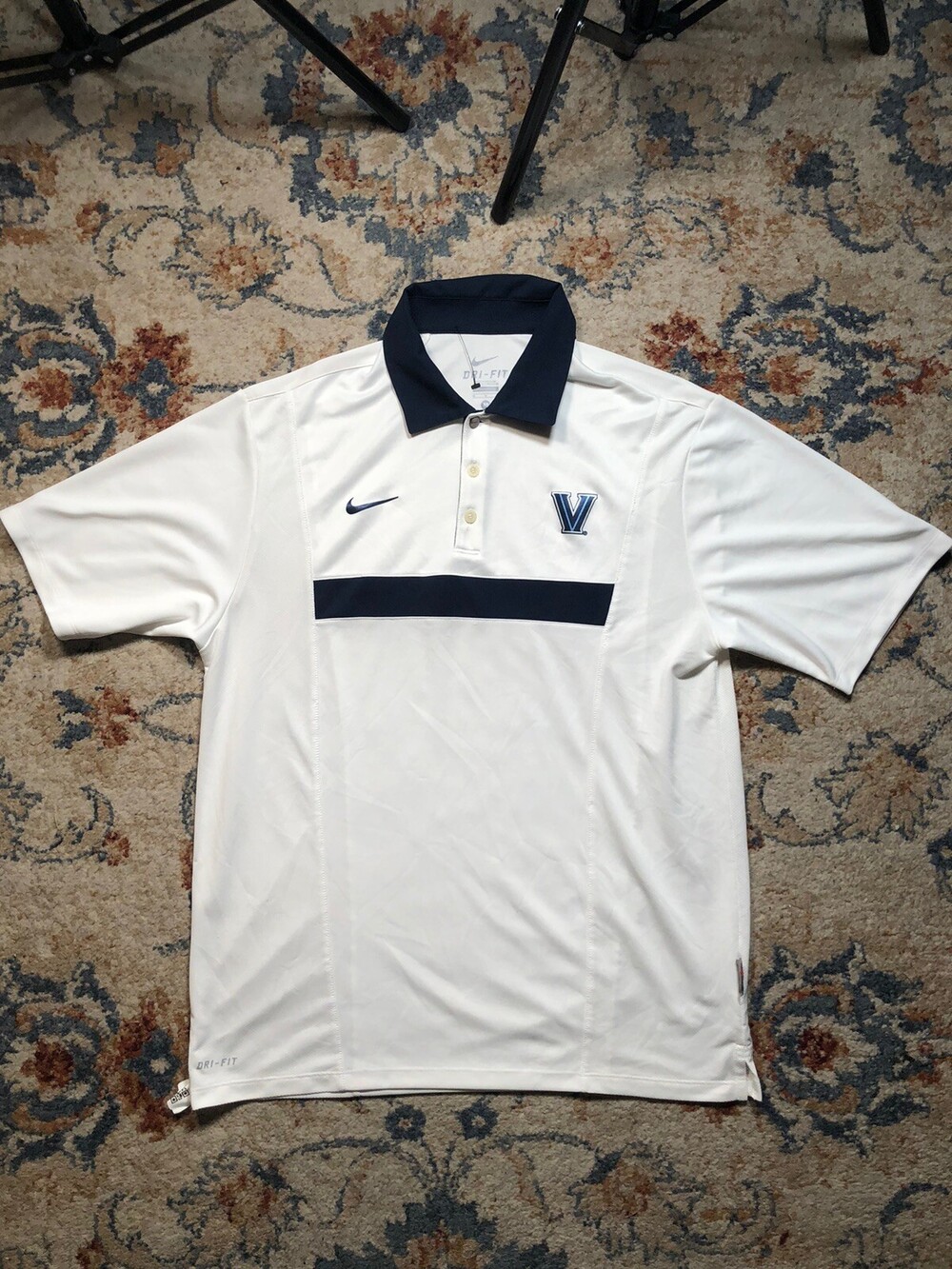 Villanova Wildcats Nike Dri-Fit Polo Men's Size Medium White Golf